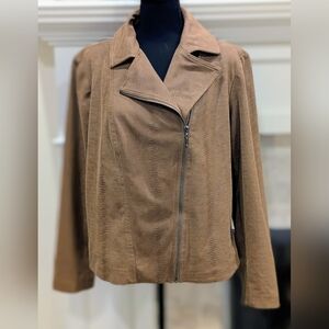 Chico's Size 3 Tan Moto Jacket